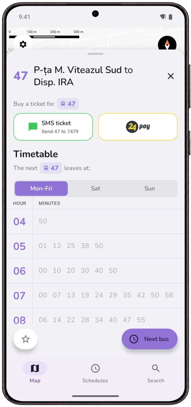 Full timetable