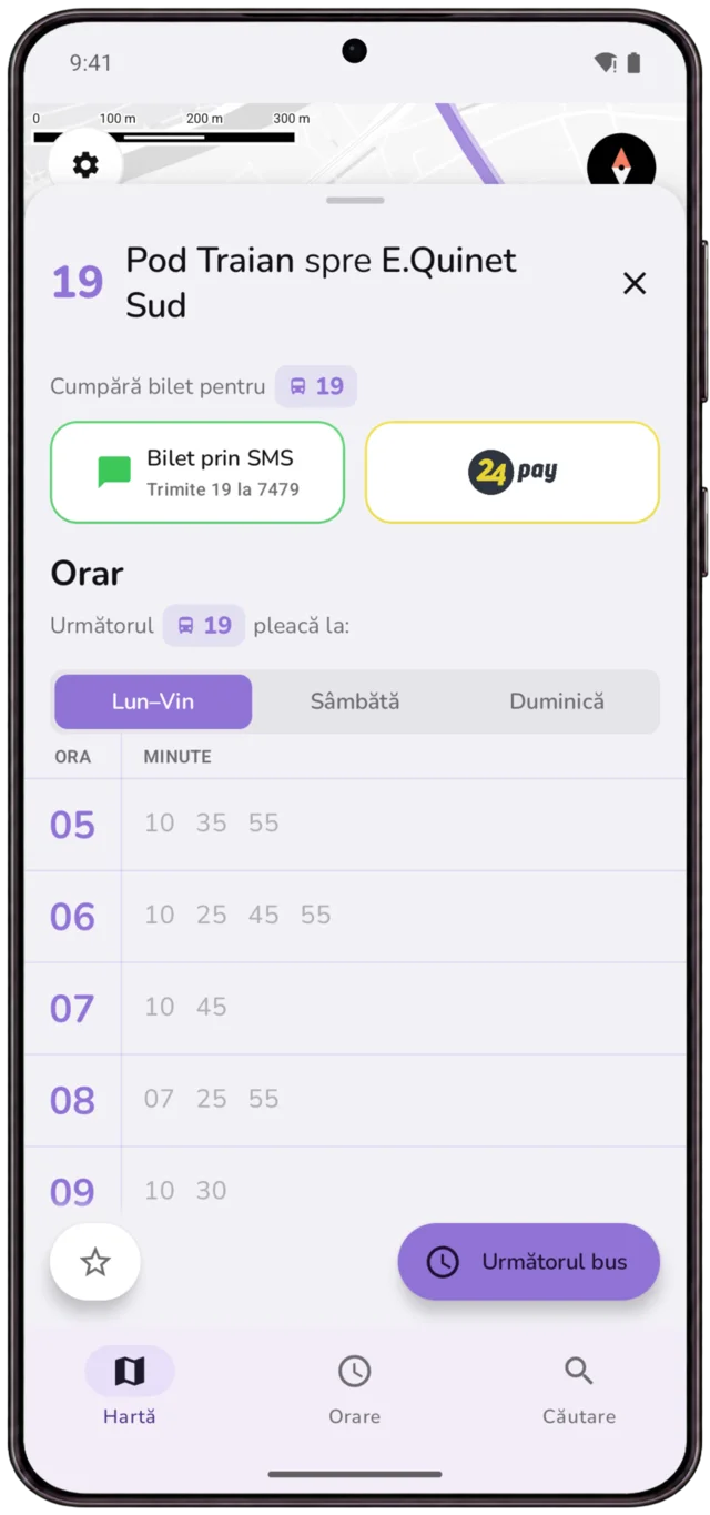 Orarul complet
